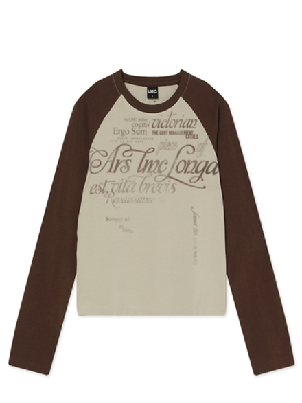 Женский Лонгслив Gradation Lettering Raglan