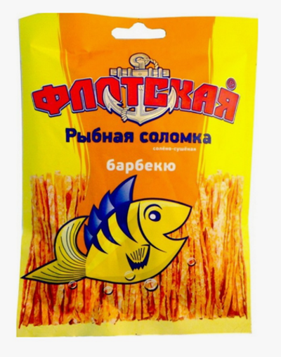 Соломка рыбная со вкусом барбекю 15г Флотская