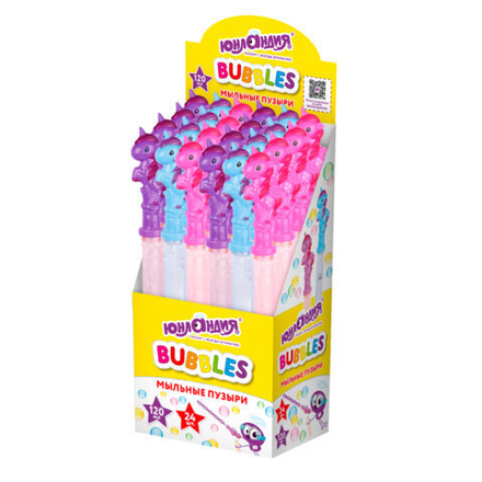 Мыльные пузыри "Волшебная палочка-Единорог", 120 мл, ЮНЛАНДИЯ, 664485
