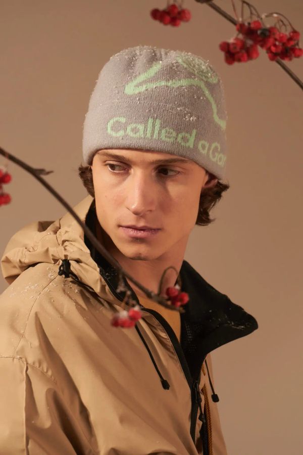 Шапка Pathway Logo Beanie серый / мятный - фото 2