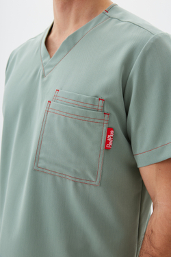 Топ медицинский мужской Гекай, шалфей