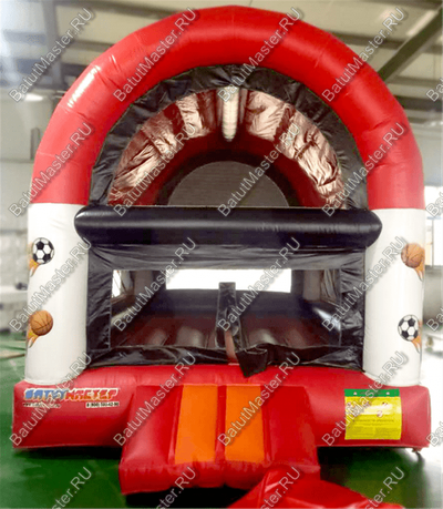 Детский надувной батут "Мячики" с крышей 5*3*3.5 м