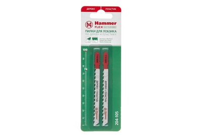 Пилки для лобзика HAMMER JG WD T101BRF 204-105 (2шт.)