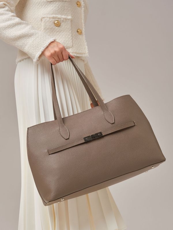 Кожаная сумка Bossy DBR 31382 таупе