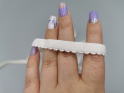 Отделочная резинка с фестонами, 10 мм, молоко, (Арт: OTR641/10-004), м