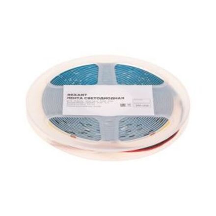Лента светодиодная 24В, COB 14Вт/м, 512 LED/м, 3000К, 8мм, 5м, IP20 REXANT