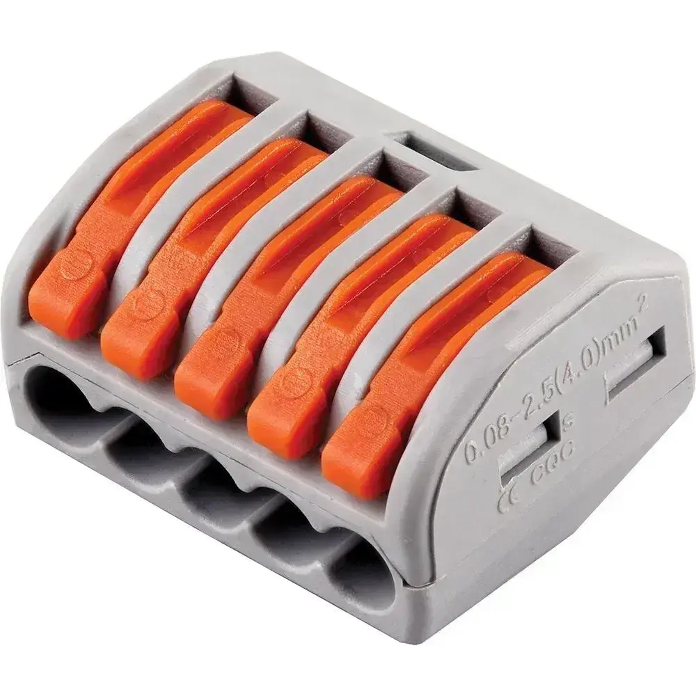 Клемма Vacco PCT-215, 5 контактов, тип WAGO (Ваго), 50 штук в упаковке.