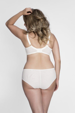 Бюстгальтер на косточках с чашками plus size из микрофибры и сетки (Размер: 90G) (Цвет: телесный)