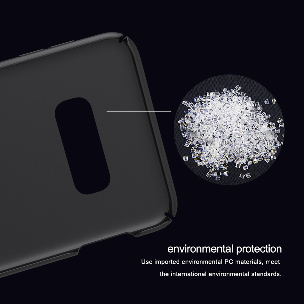 Тонкий жесткий чехол черного цвета от Nillkin для Samsung Galaxy S10e, серия Super Frosted Shield