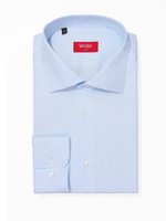 Сорочка мужская VESTER 51515 04 длинный рукав, голубая микроклетка, вискоза, пэ