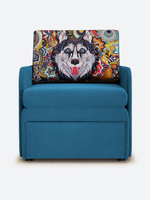 Кресло-кровать "Миник" с подлокотниками Dream Denim, купон Хаски