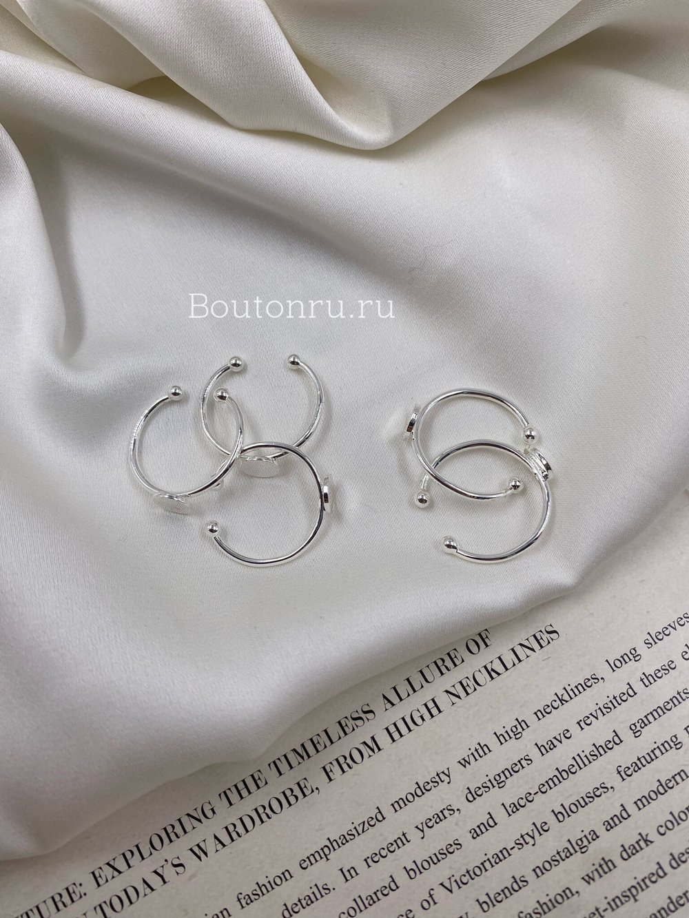 Основа для колец белое золото