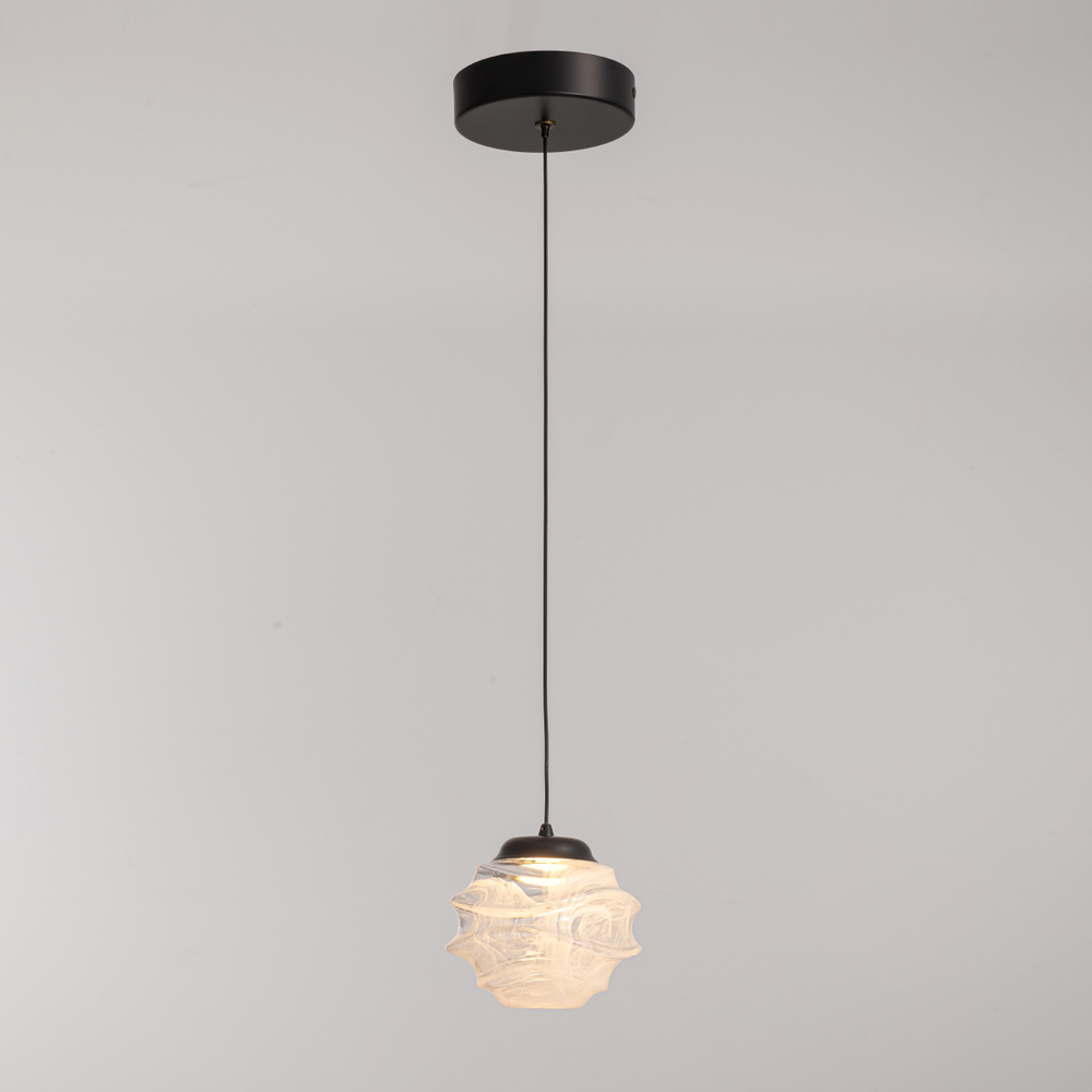 Подвесной светильник MD25030003-1A matt black/clear