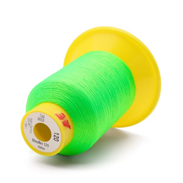 Нитка эластичная Gutermann Maraflex 120 (1500 метров), 1 кат. | 3853 неоновый салатовый