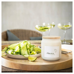 Свеча ароматическая IKEA ADELTUJA (АДЕЛТУЙА), Огурец и лимон, Белый, 70 часов