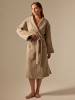 Халат вафельный женский SL HOME: Basic «Саббиа», размер 46-48, коричневый