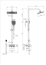 Душевая система с термостатом WONZON & WOGHAND MUSE Legato, Белый матовый (WW-B4129-MW)