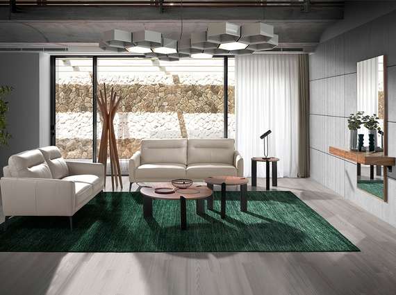 Двухместный диван Angel Cerda KF098-2P, серая кожа