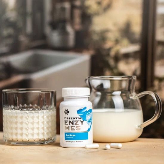 Фермент «Лактаза» для усвоения лактозы и комфортного пищеварения Essential Enzymes