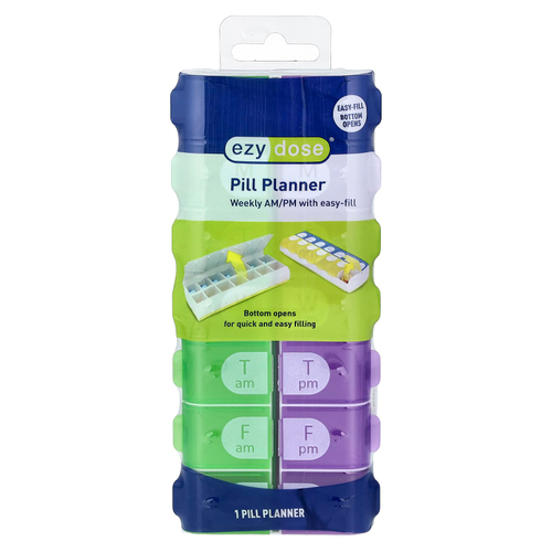 Ezy Dose, ежедневник для таблеток, на неделю утром/вечер, с Easy-Fill, 1 шт.