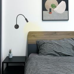 ULT-F21-3W-4000K IP20 BLACK Светильник светодиодный настенный гибкий для интерьерного освещения. 85-265В. Белый свет 4000К. Черный. TM Uniel