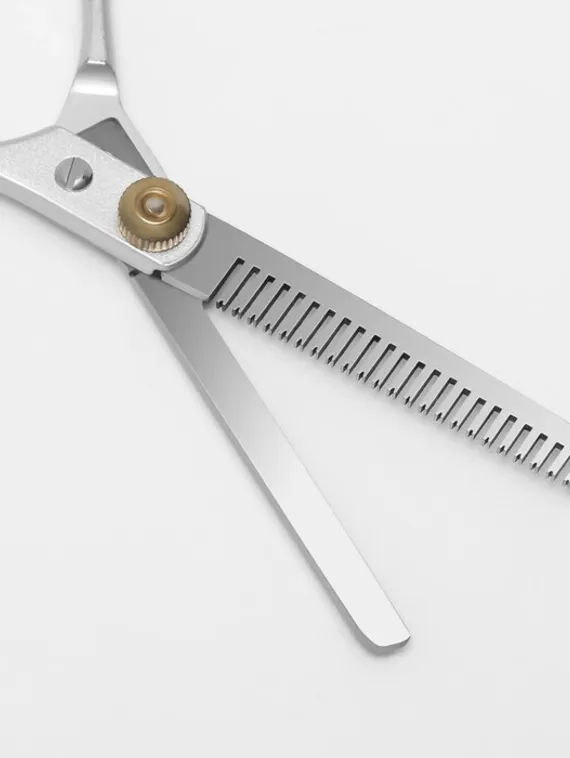 Ножницы филировочные с упором, лезвие — 5,5 см, цвет серебристый