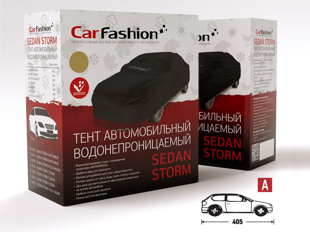 Тент автомобильный A - Черный «CarFashion» - «SEDAN STORM A», HATCHBACK (405х146х116см) 42156