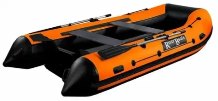 Лодка ПВХ River Boats RB 370 НДНД черно-оранжевый
