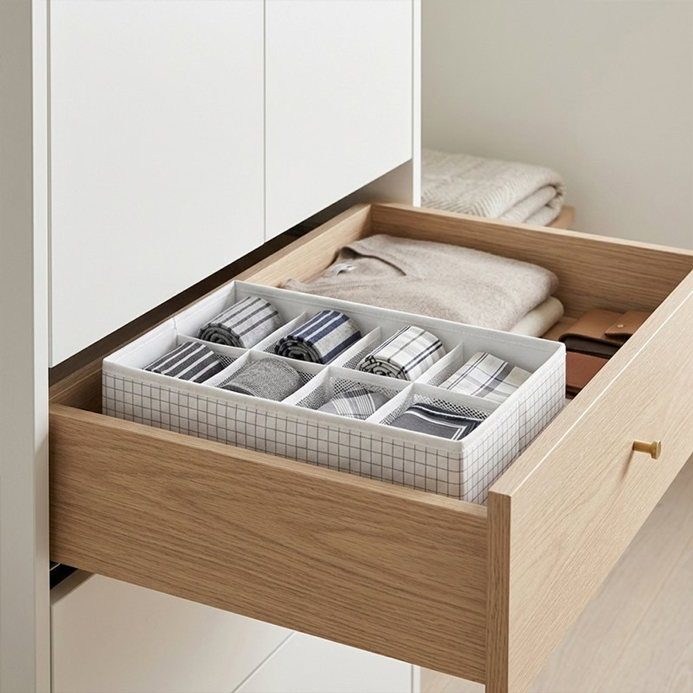 Коробка с отделениями Ytterån, 8 отделений, 32х15х10, полиэстер