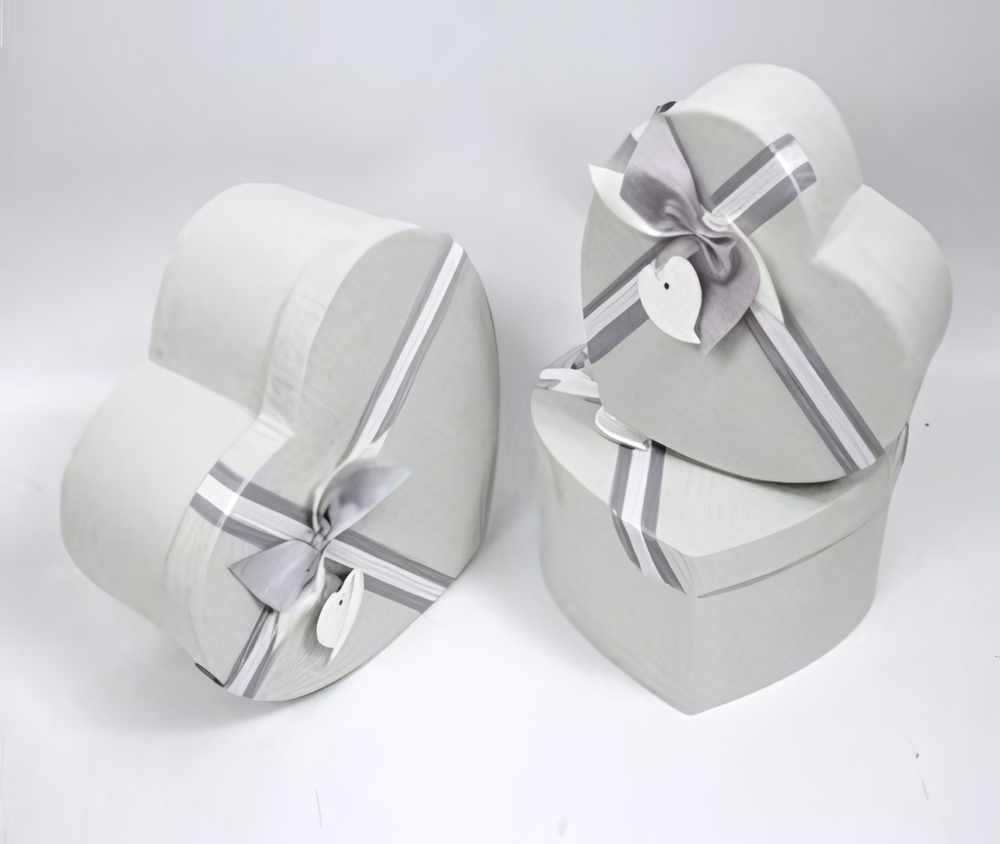 Коробка подарочная «От всего сердца», цвет серый, 23*26*13 см