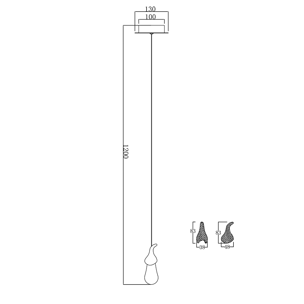 Подвесной светильник OMG07287-1 C1 gold