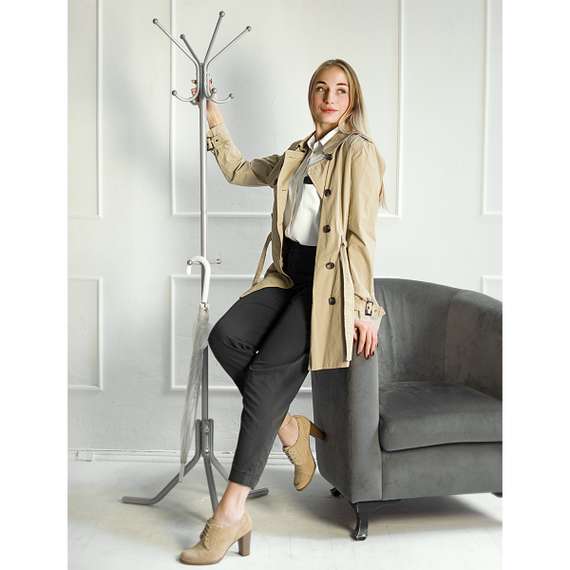 Вешалка напольная Пико 3 металлик