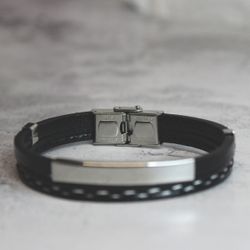 Браслет двойной с гравировкой на заказ