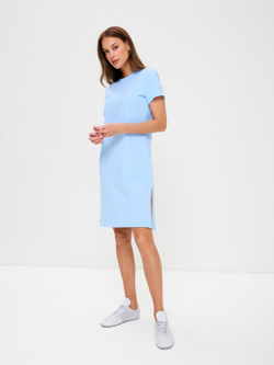 Домашнее платье из трикотажа с карманом