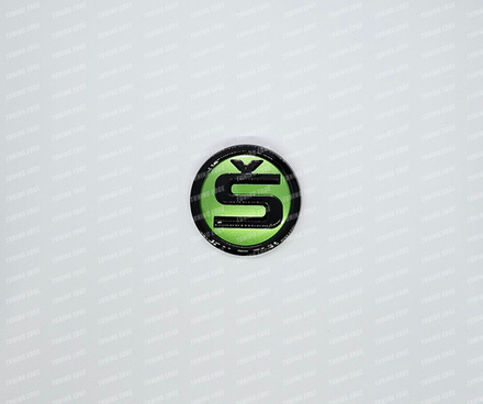 Эмблема Skoda S 80мм (зеленый)