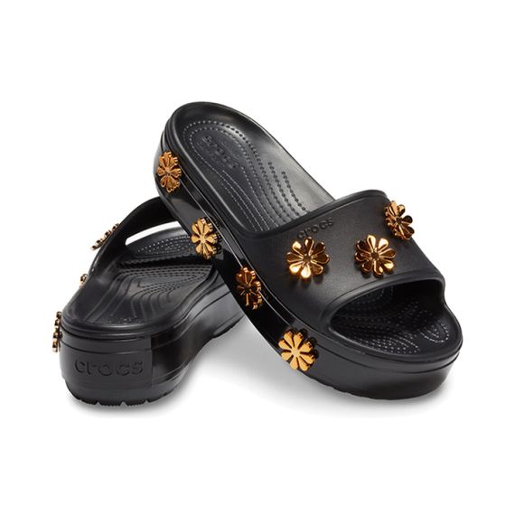 Crocs Cb Platform Metallicblooms Sld 'Black'