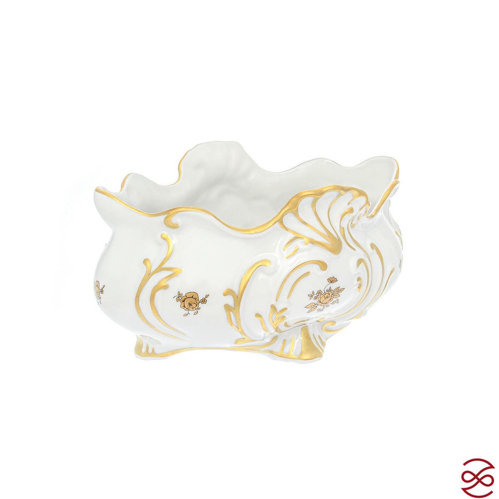 Конфетница Queen's Crown Золотая роза 22 см