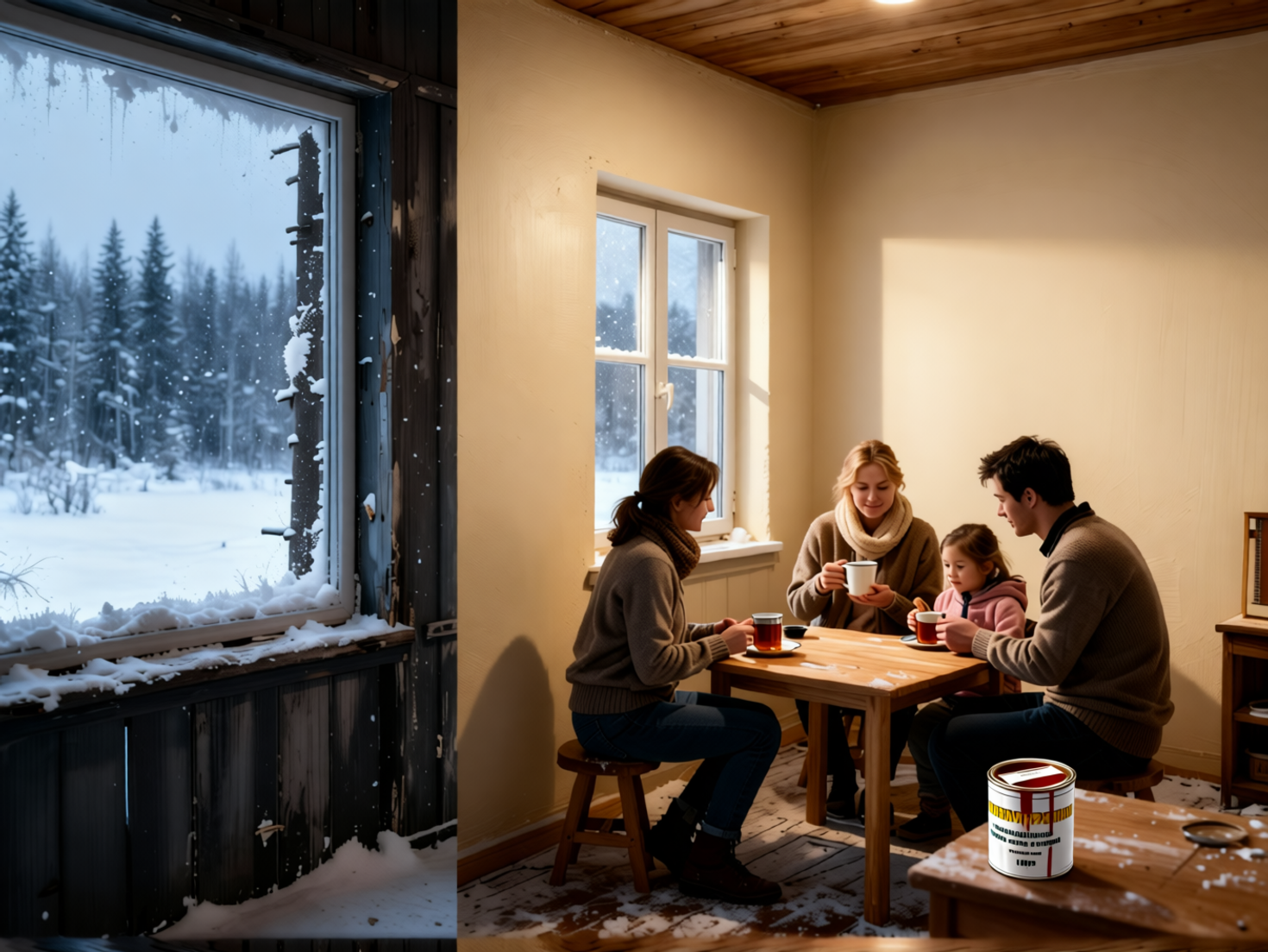 Минус 15 за окном, а мы красим внутри. История о том, как запах краски не стал проблемой даже в закрытом помещении.