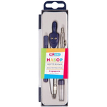 Готовальня 115мм. циркуль, 4 предмета, пластик. футляр (Спейс)