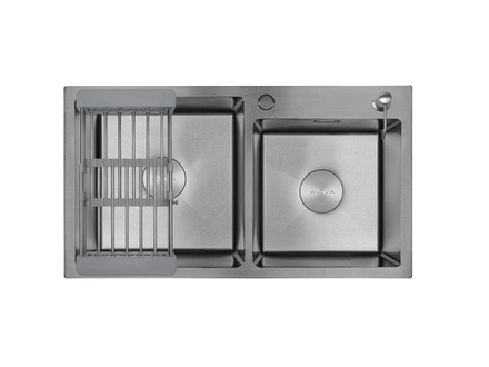 Мойка AVIVA 78*45, Нано-Сатин (арт. NS7845R-1,5), 1,5 чаши