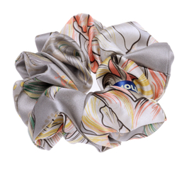 Комплект шелковых резинок для волос Mollen Лазоревый цветок светло-серый