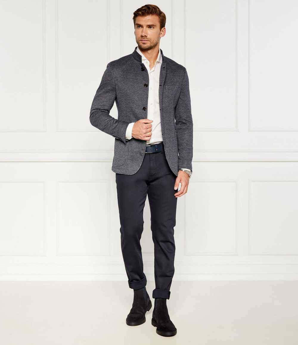 Кожаные челси calev_cheb BOSS BLACK - темно-синий(50523007)