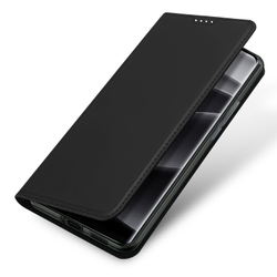Чехол книжка из PU кожи черного цвета от Dux Ducis для Xiaomi Redmi Note 14 Pro+ 5G, серия Skin Pro Series Case