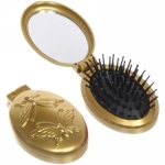 Расческа для волос массажная складная с зеркалом «Beauty Room», овал, узор бабочка, микс 4 цвета, 9*5,5см●