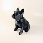Фигурка статуэтка собаки, французский бульдог, украшение интерьера, черная, 19 см.