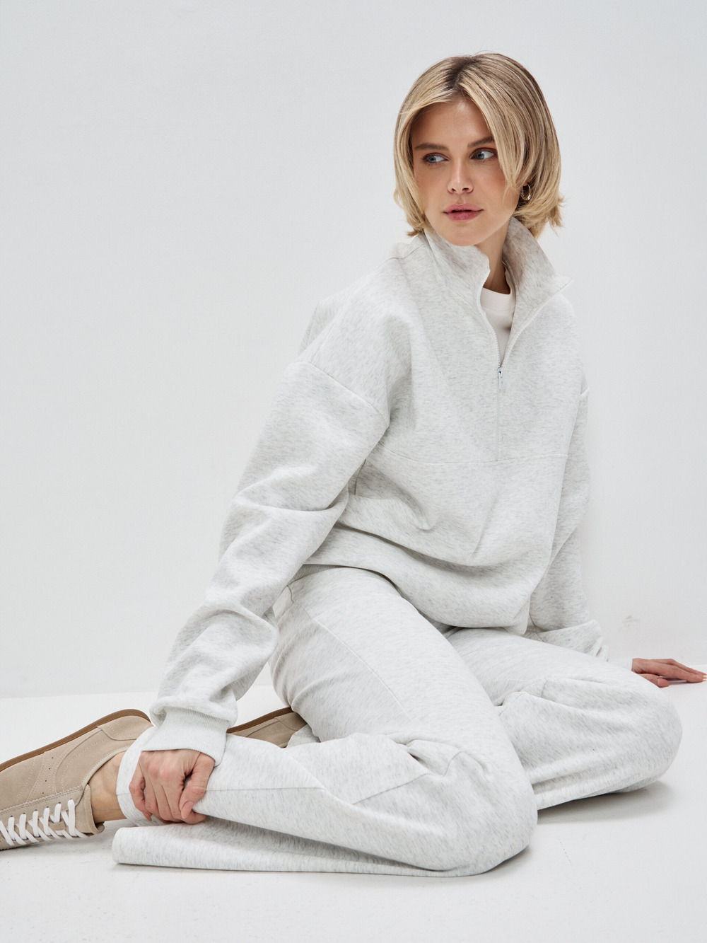 Брюки Sean в цвете светло-серый меланж