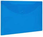 Папка-конверт с кнопкой А5 малый формат "Universal" синяя, 0,15мм. (BRAUBERG)
