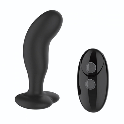 Анальный вибромассажер с пультом ДУ 7 режимов черный 10 см