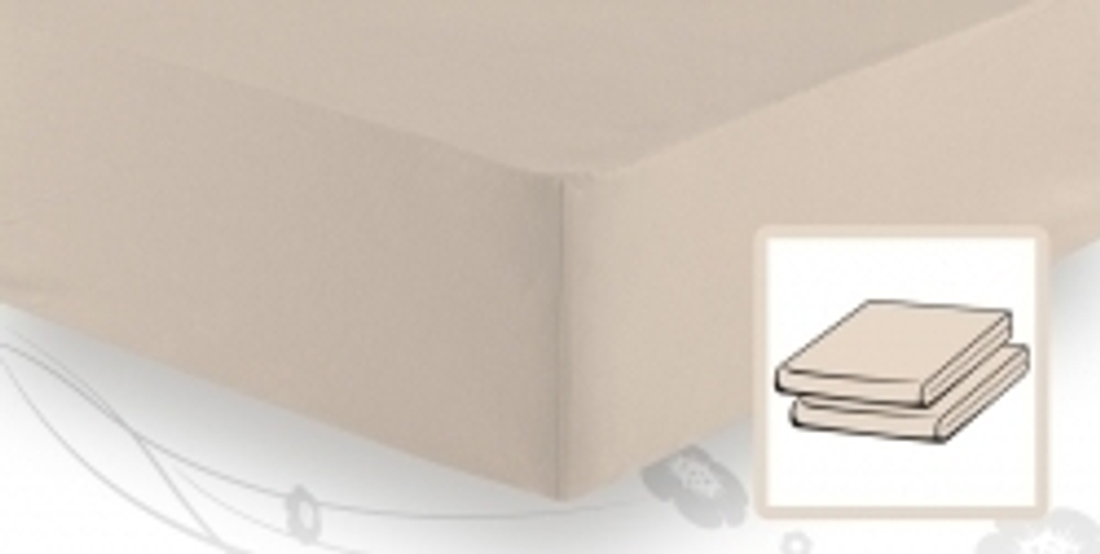 Простыня трикотажная 90-110x200 Elegante 8000 бежевая