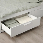 Кушетка с 2 ящиками - IKEA BRIMNES/БРИМНЕС ИКЕА, 57х205х86 см, белый